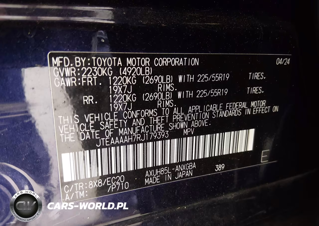 2024 Toyota Venza Xle VIN:JTEAAAAH7RJ179393 - 9