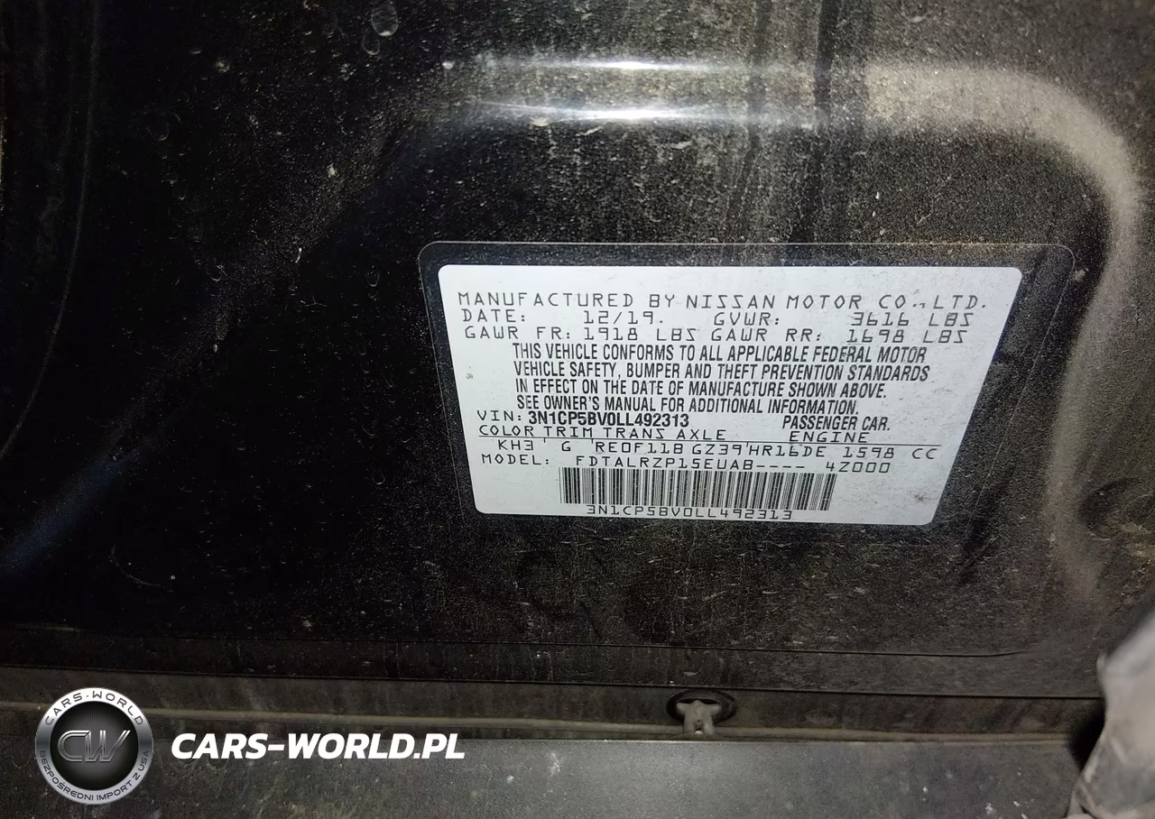 2020 Nissan Kicks S Xtronic Cvt VIN:3N1CP5BV0LL492313 - 9