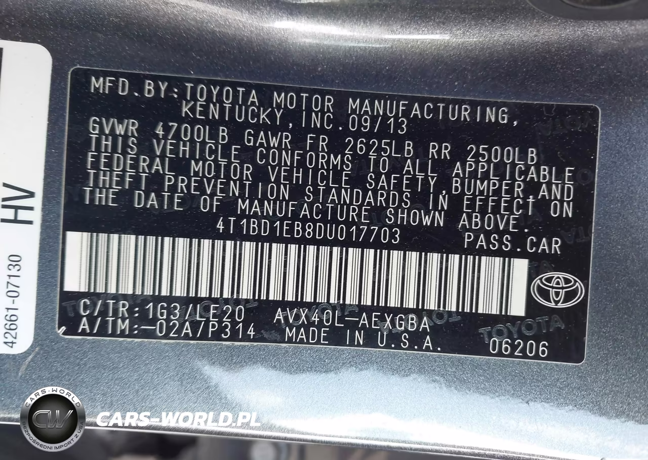 2013 Toyota Avalon Hybrid Xle Touring VIN:4T1BD1EB8DU017703 - 9