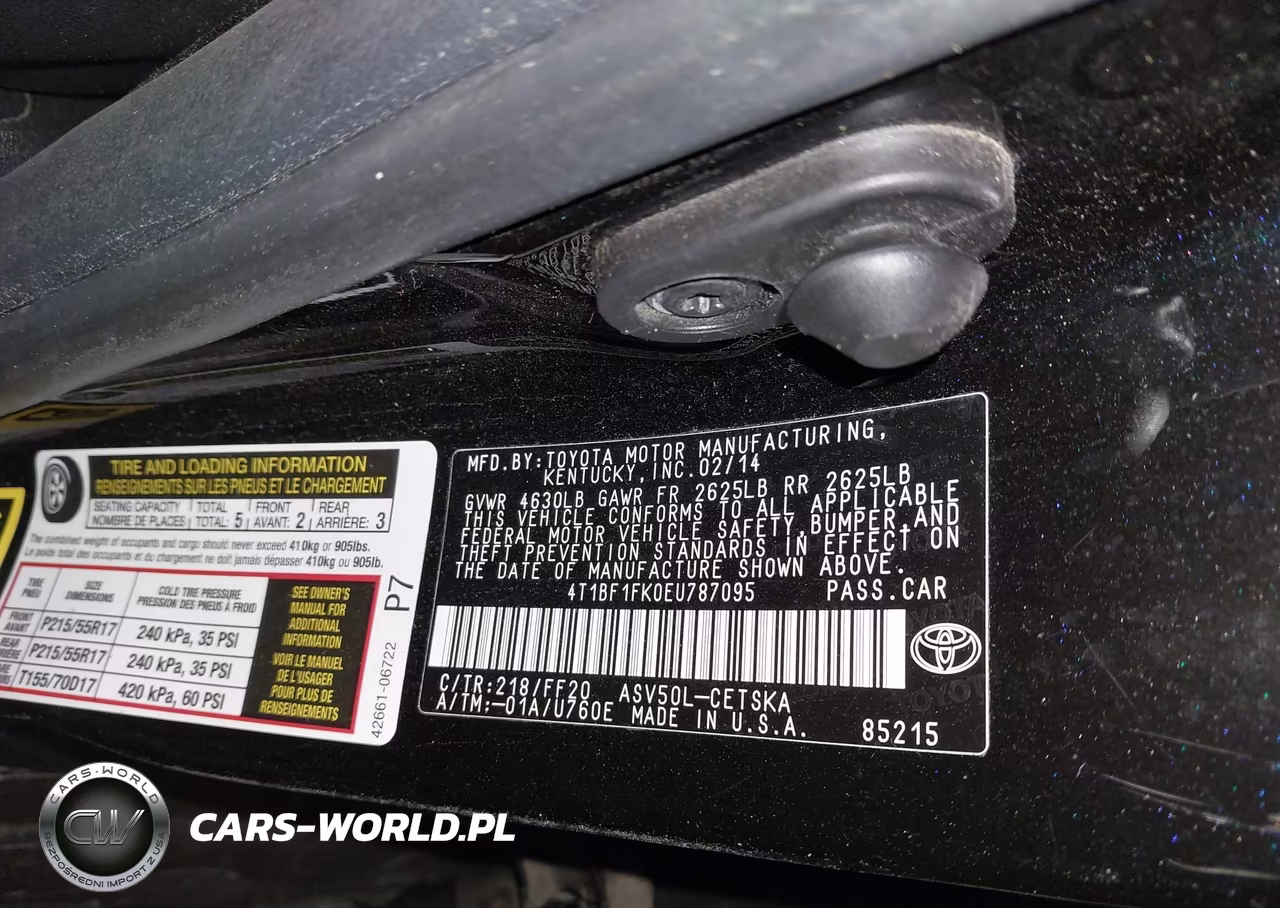 2014 Toyota Camry Se VIN:4T1BF1FK0EU787095 - 9