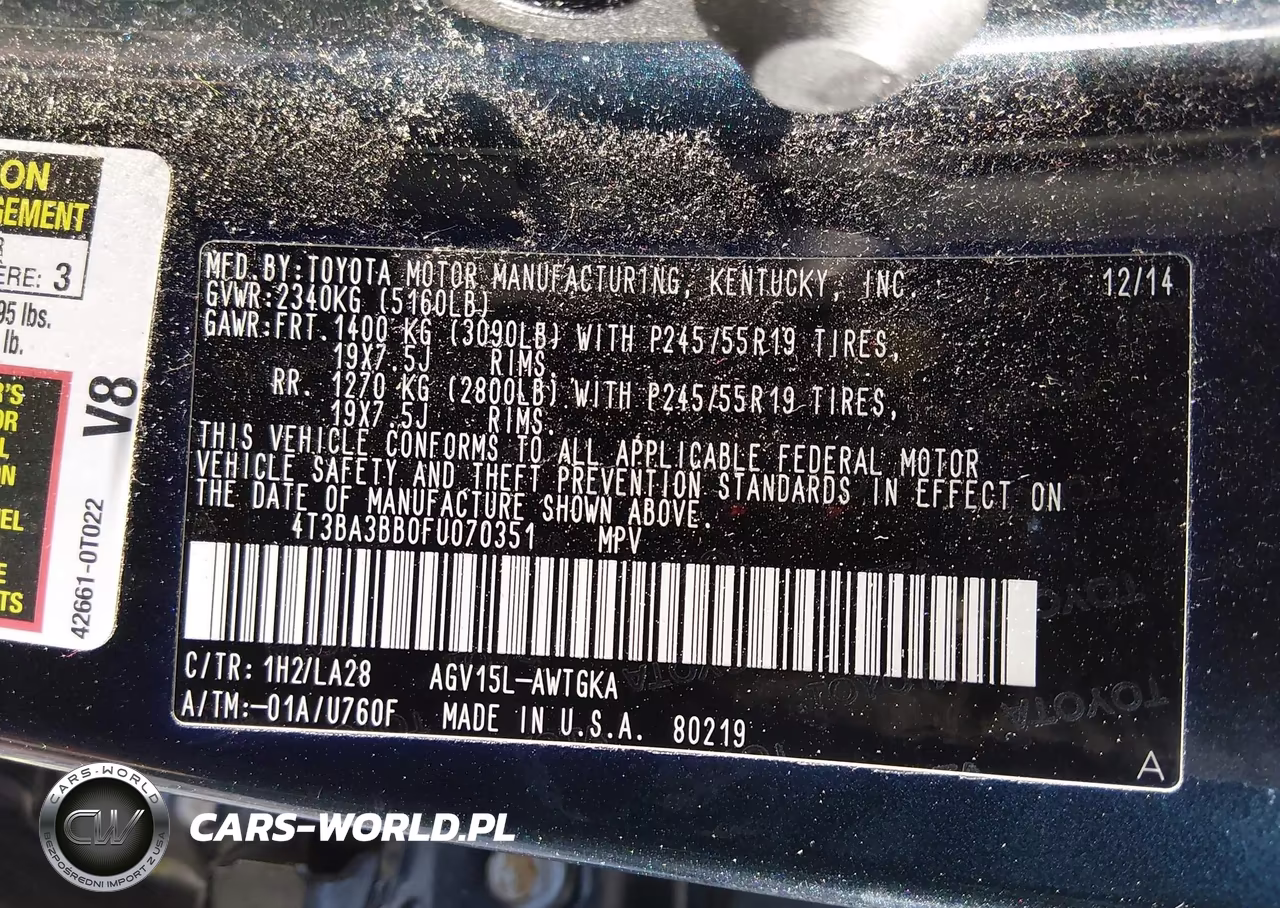 2015 Toyota Venza Xle VIN:4T3BA3BB0FU070351 - 9