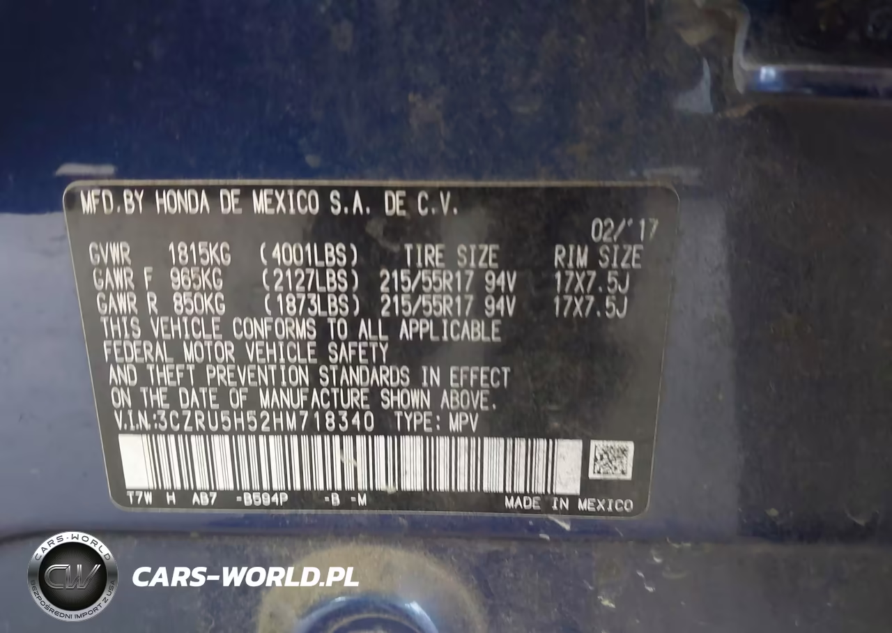2017 Honda Hr-V Ex VIN:3CZRU5H52HM718340 - 9
