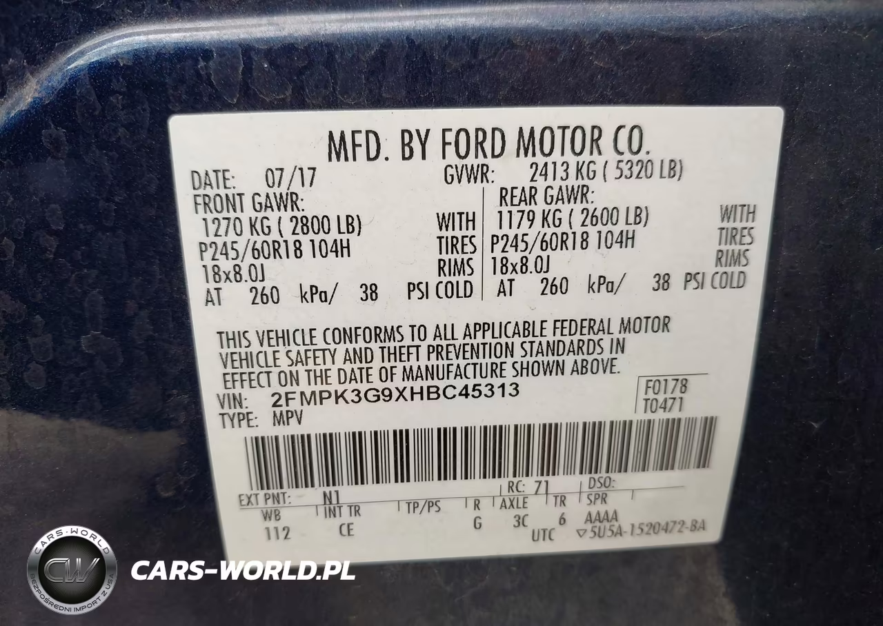 2017 Ford Edge Se VIN:2FMPK3G9XHBC45313 - 9