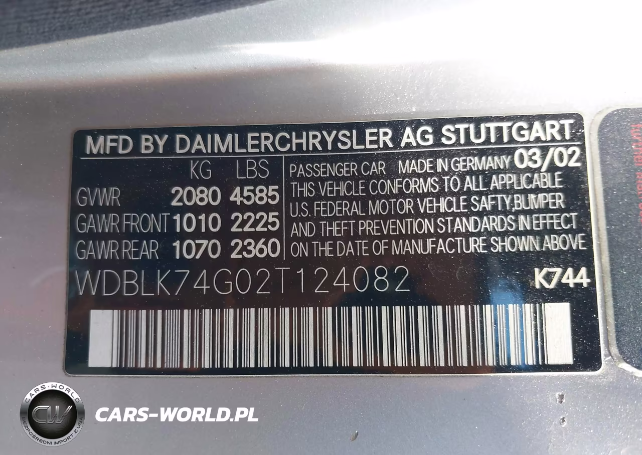 2002 Mercedes-Benz Clk 55 Amg VIN:WDBLK74G02T124082 - 9