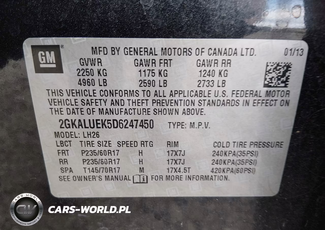 2013 GMC Terrain Slt-1 VIN:2GKALUEK5D6247450 - 9