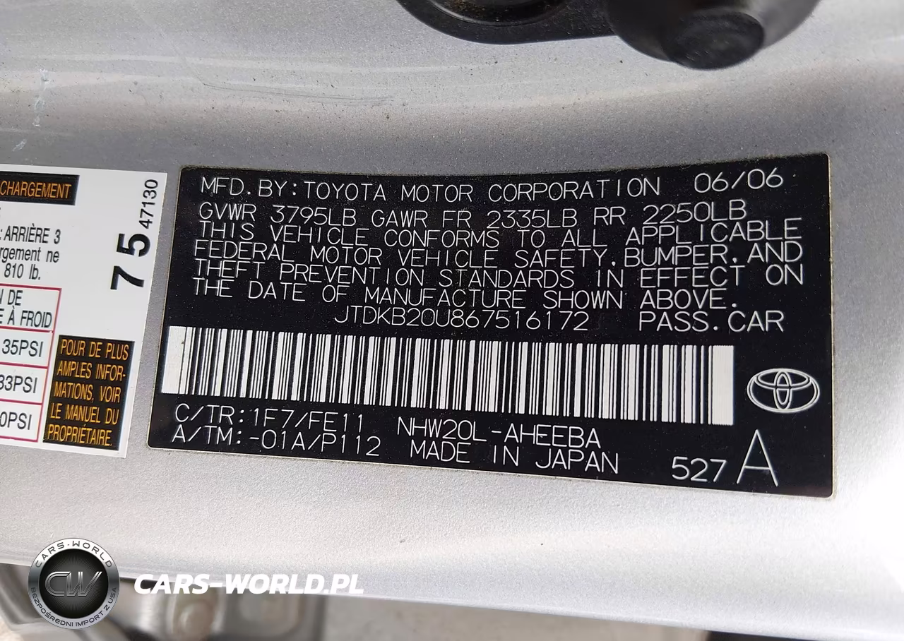 2006 Toyota Prius VIN:JTDKB20U867516172 - 9