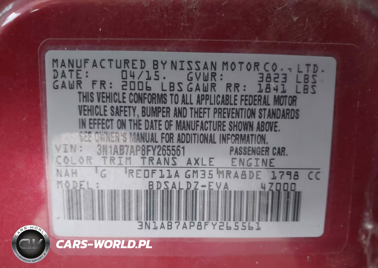 2015 Nissan Sentra Fe+ S-S-Sl-Sr-Sv VIN:3N1AB7AP8FY265561 - 9