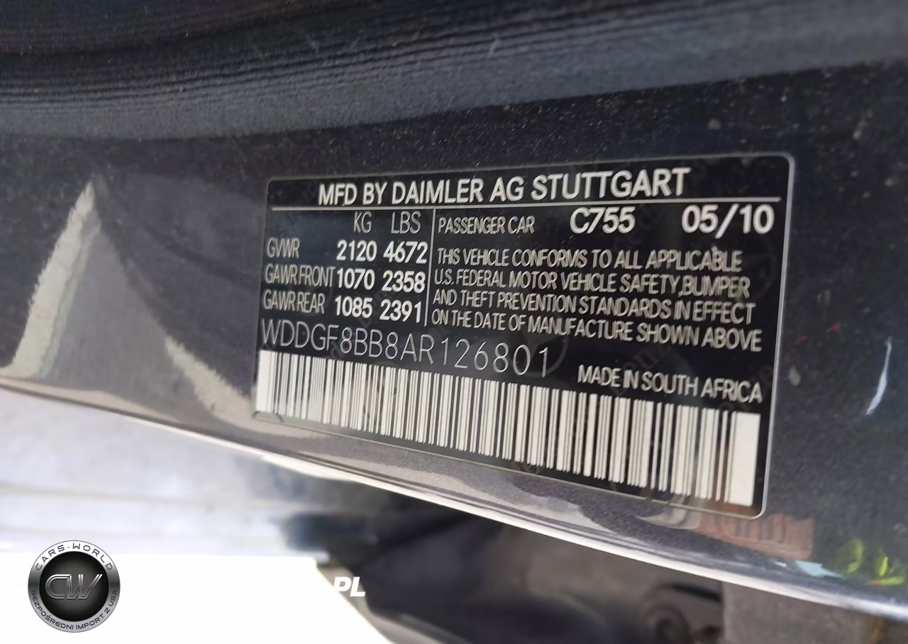 2010 Mercedes-Benz C 300 VIN:WDDGF8BB8AR126801 - 9