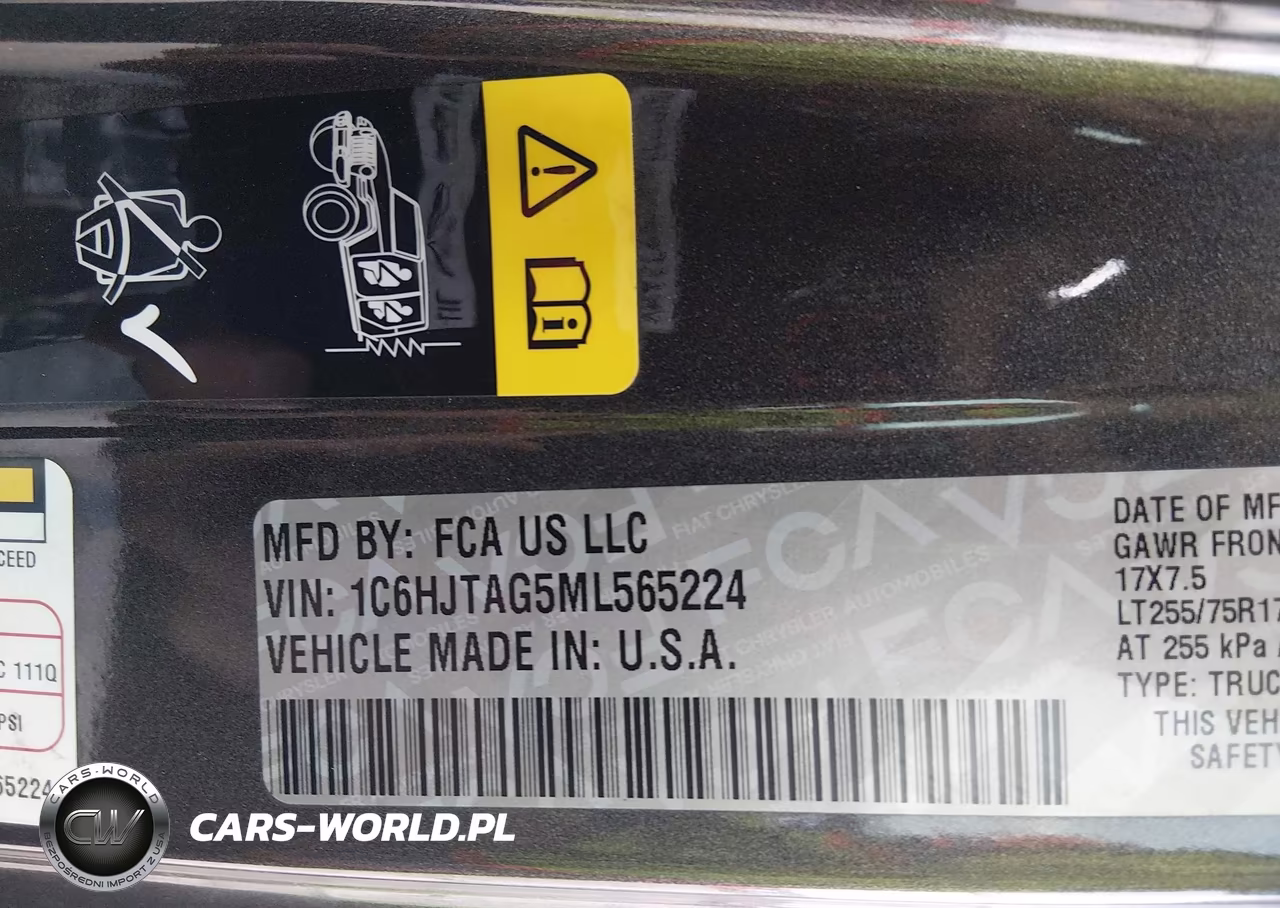 2021 Jeep Gladiator Texas Trail 4X4 VIN:1C6HJTAG5ML565224 - 9