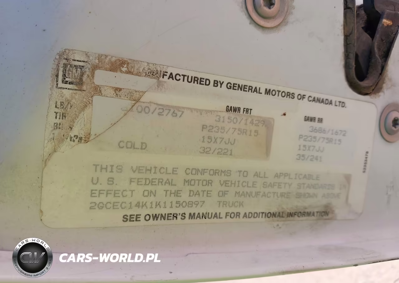 1989 Chevrolet Gmt-400 C1500 VIN:2GCEC14K1K1150897 - 9