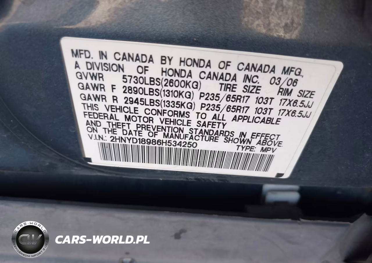 2006 Acura Mdx VIN:2HNYD18986H534250 - 9