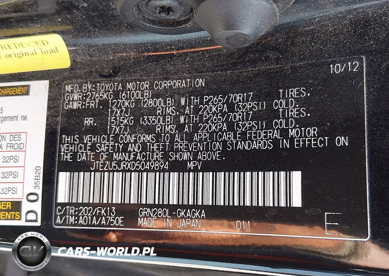 2013 Toyota 4Runner Sr5 VIN:JTEZU5JRXD5049894 - 9