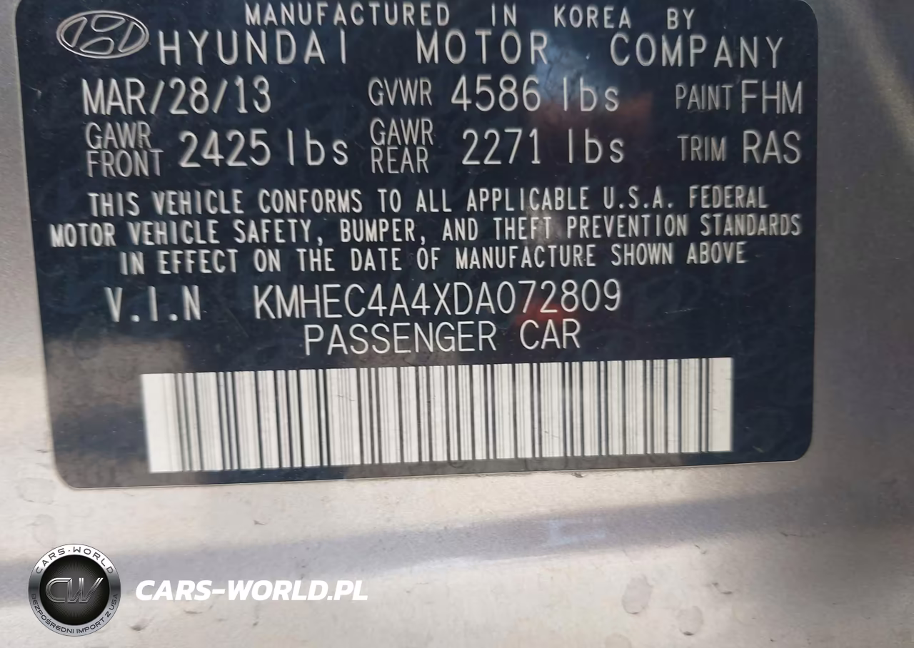 2013 Hyundai Sonata Hybrid Limited VIN:KMHEC4A4XDA072809 - 9