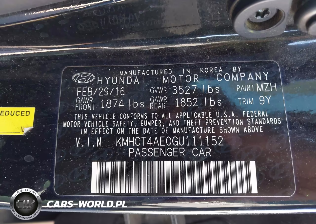 2016 Hyundai Accent Se VIN:KMHCT4AE0GU111152 - 9