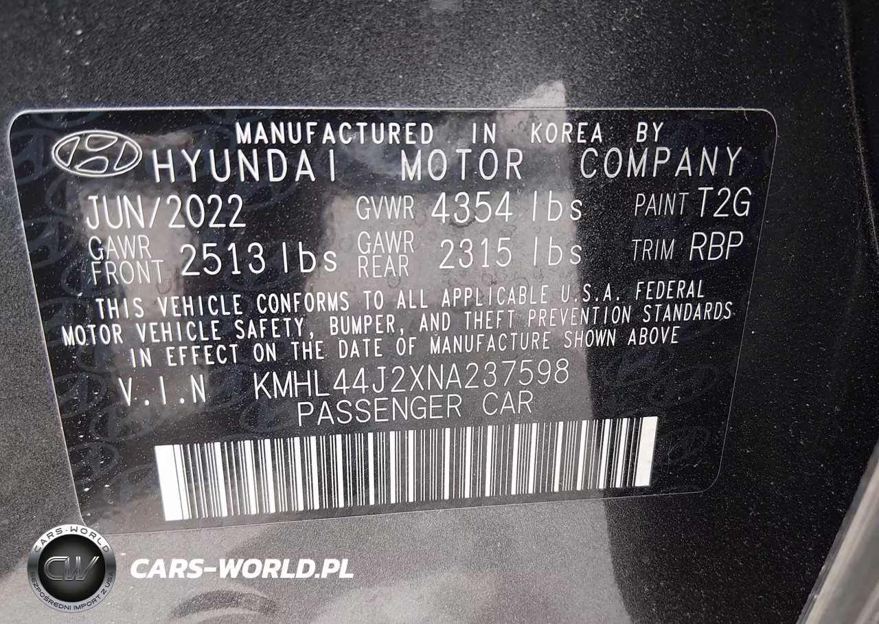 2022 Hyundai Sonata Sel Plus VIN:KMHL44J2XNA237598 - 9