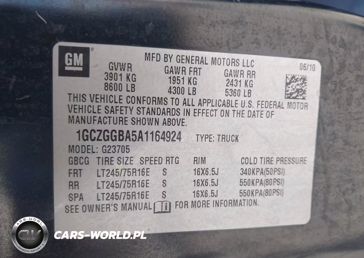 2010 Chevrolet Express 2500 Work Van VIN:1GCZGGBA5A1164924 - 9