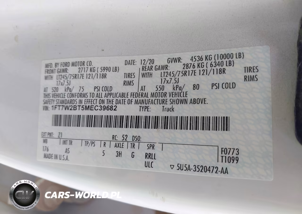 2021 Ford F-250 Xl VIN:1FT7W2BT5MEC39682 - 9