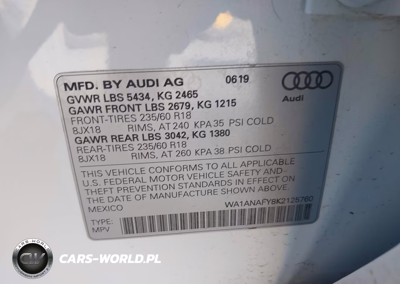 2019 Audi Q5 45 Premium VIN:WA1ANAFY8K2125760 - 9