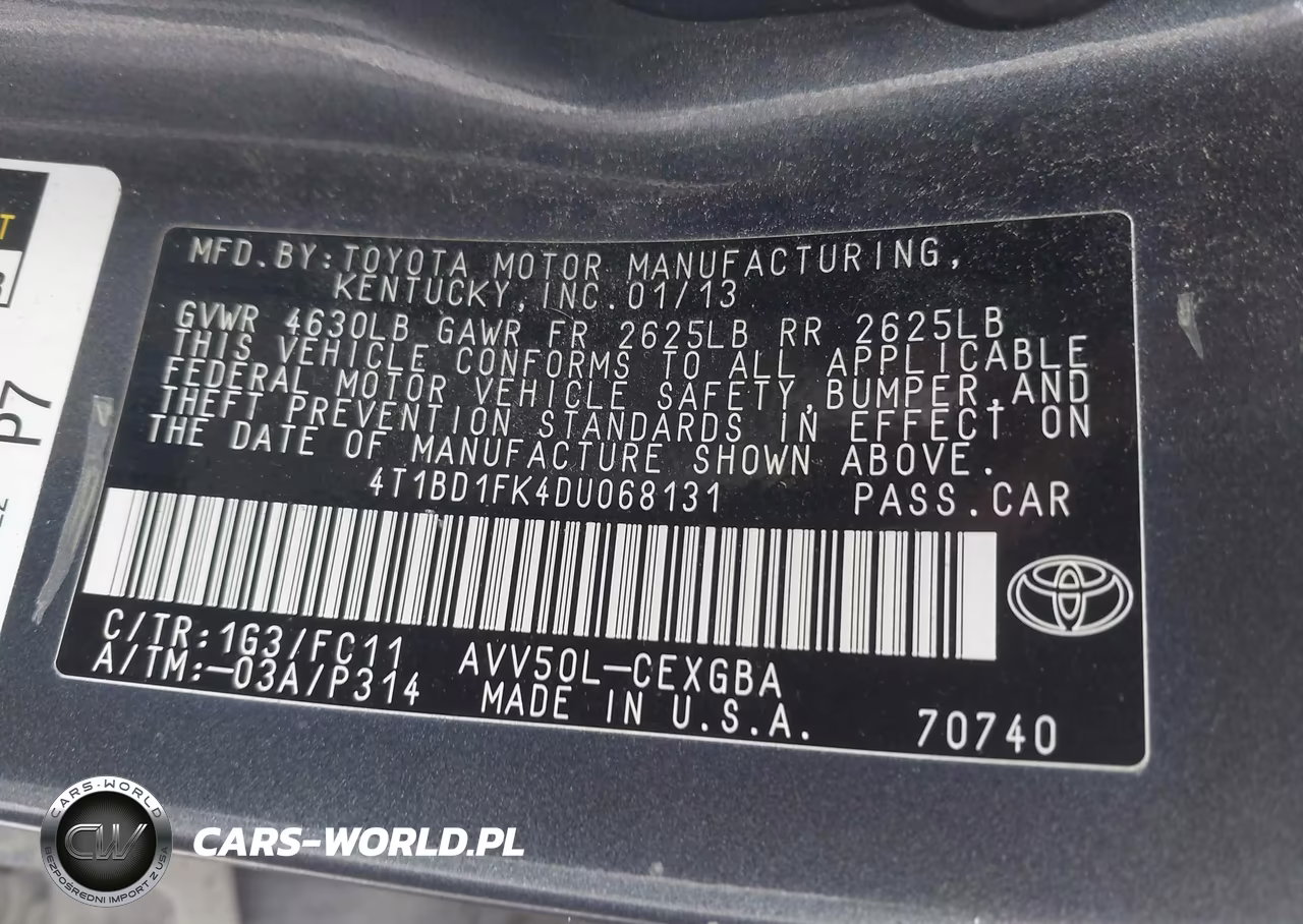 2013 Toyota Camry Hybrid Xle VIN:4T1BD1FK4DU068131 - 9