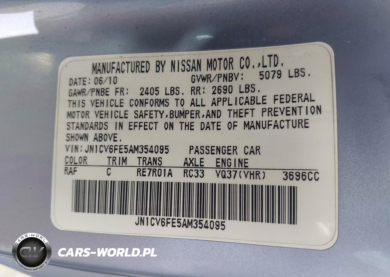 2010 Infiniti G37 VIN:JN1CV6FE5AM354095 - 9