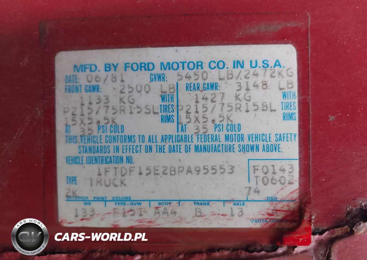 1981 Ford F150 VIN:1FTDF15E2BPA95553 - 9