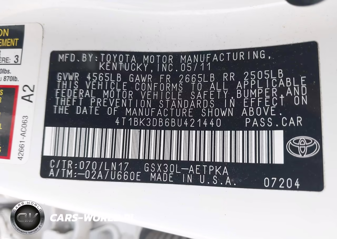 2011 Toyota Avalon Limited VIN:4T1BK3DB6BU421440 - 9