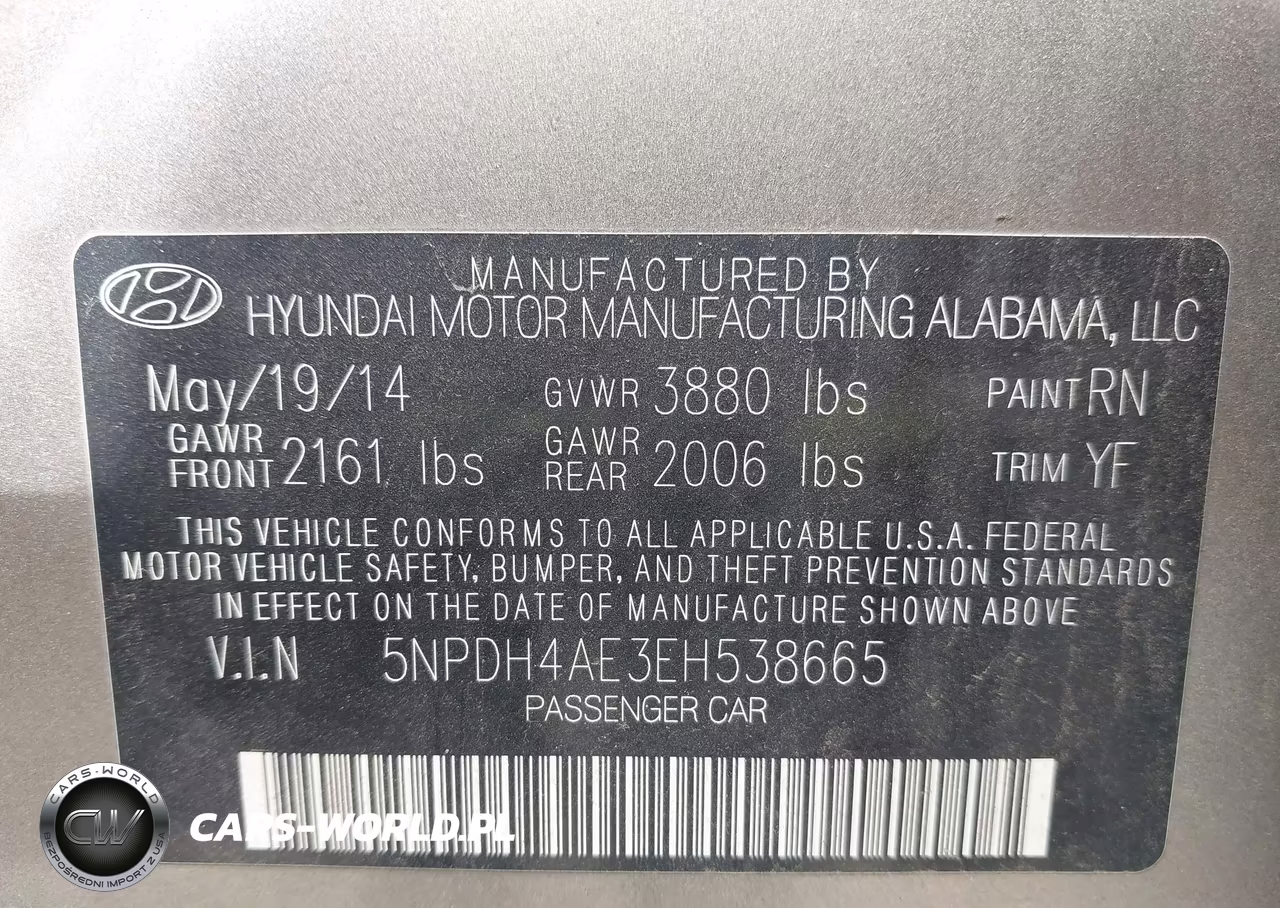 2014 Hyundai Elantra Se VIN:5NPDH4AE3EH538665 - 9