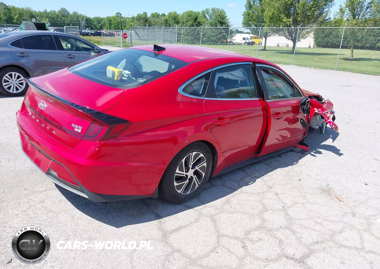 2020 Hyundai Sonata Hybrid Blue VIN:KMHL24JJ7LA016115 - 4