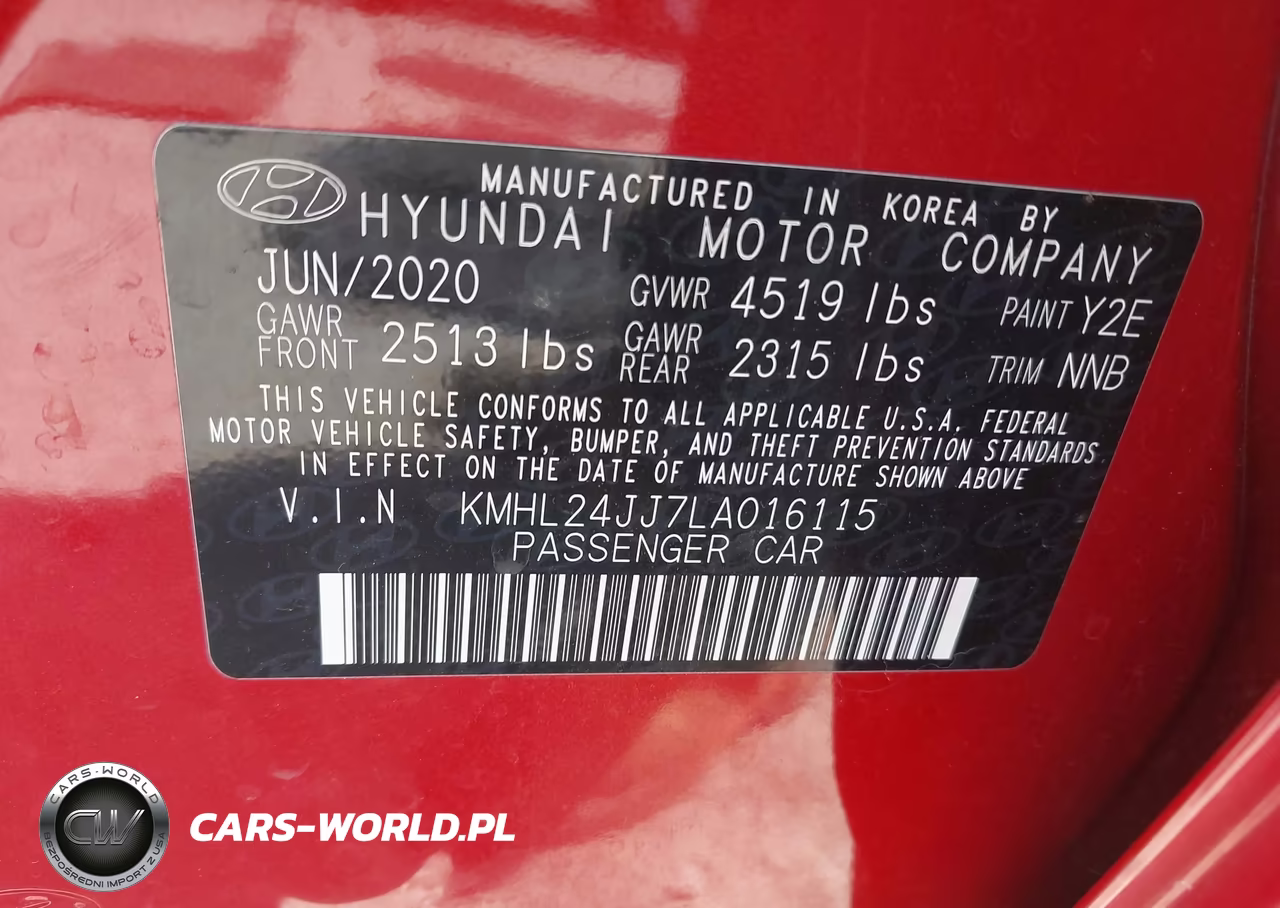 2020 Hyundai Sonata Hybrid Blue VIN:KMHL24JJ7LA016115 - 9