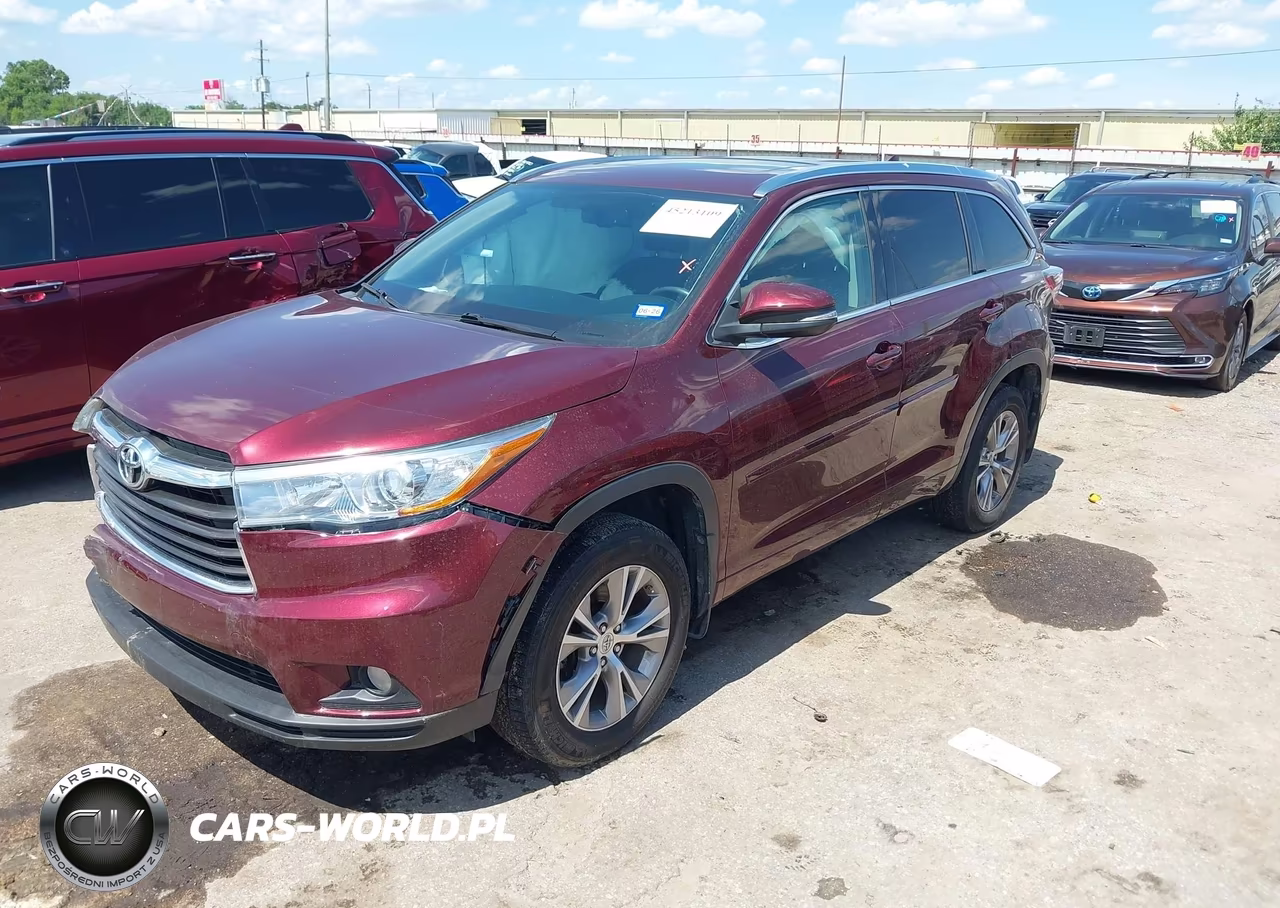 2015 Toyota Highlander Xle V6 VIN:5TDKKRFH5FS096167 - 2