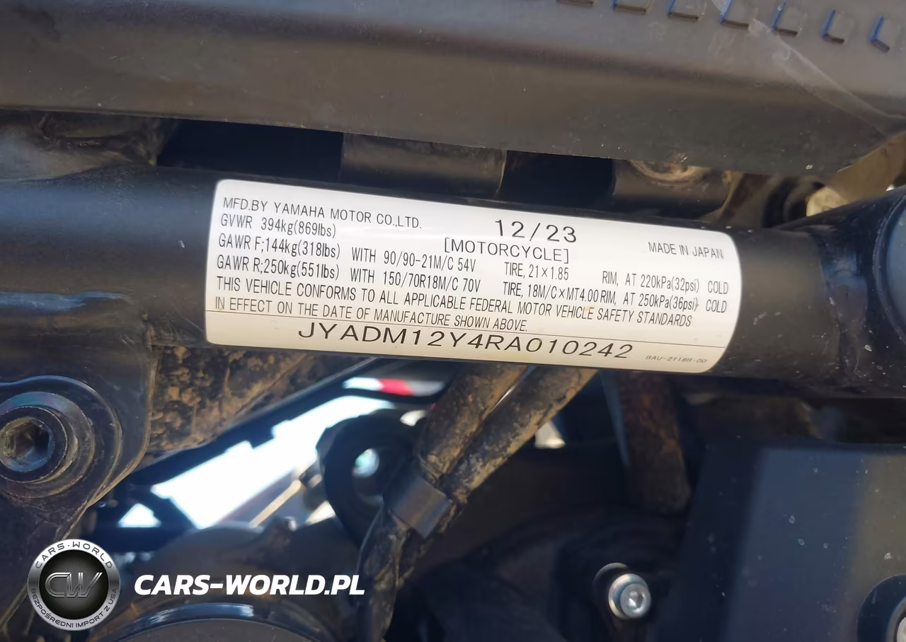 2024 Yamaha Xtz690 VIN:JYADM12Y4RA010242 - 10