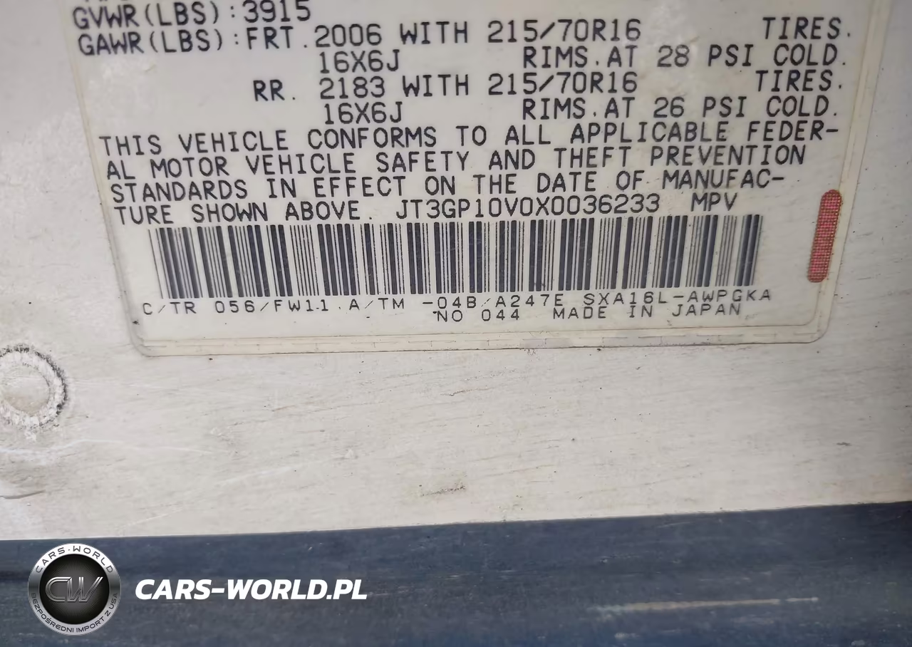 1999 Toyota Rav4 VIN:JT3GP10V0X0036233 - 9