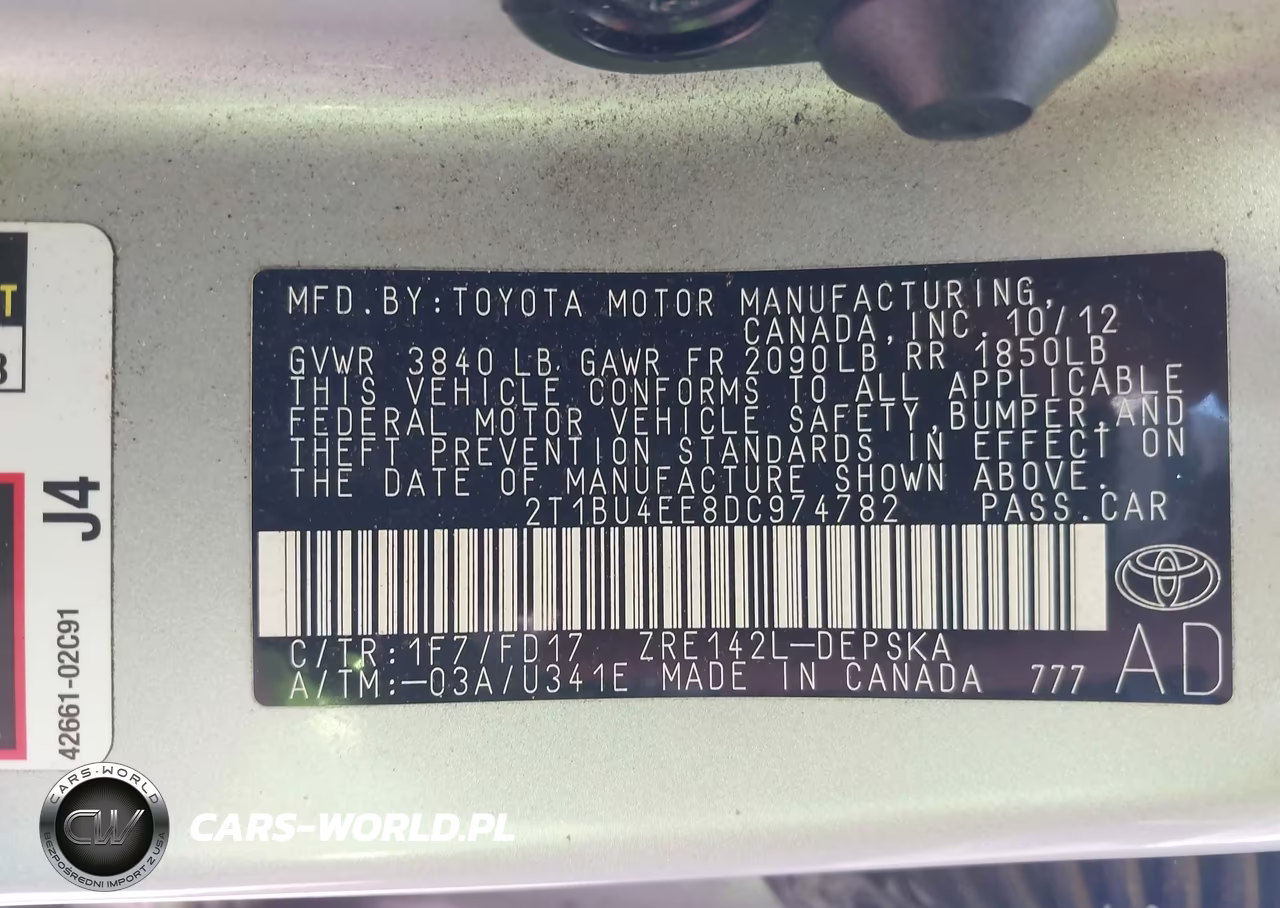 2013 Toyota Corolla S-S Special Edition VIN:2T1BU4EE8DC974782 - 9