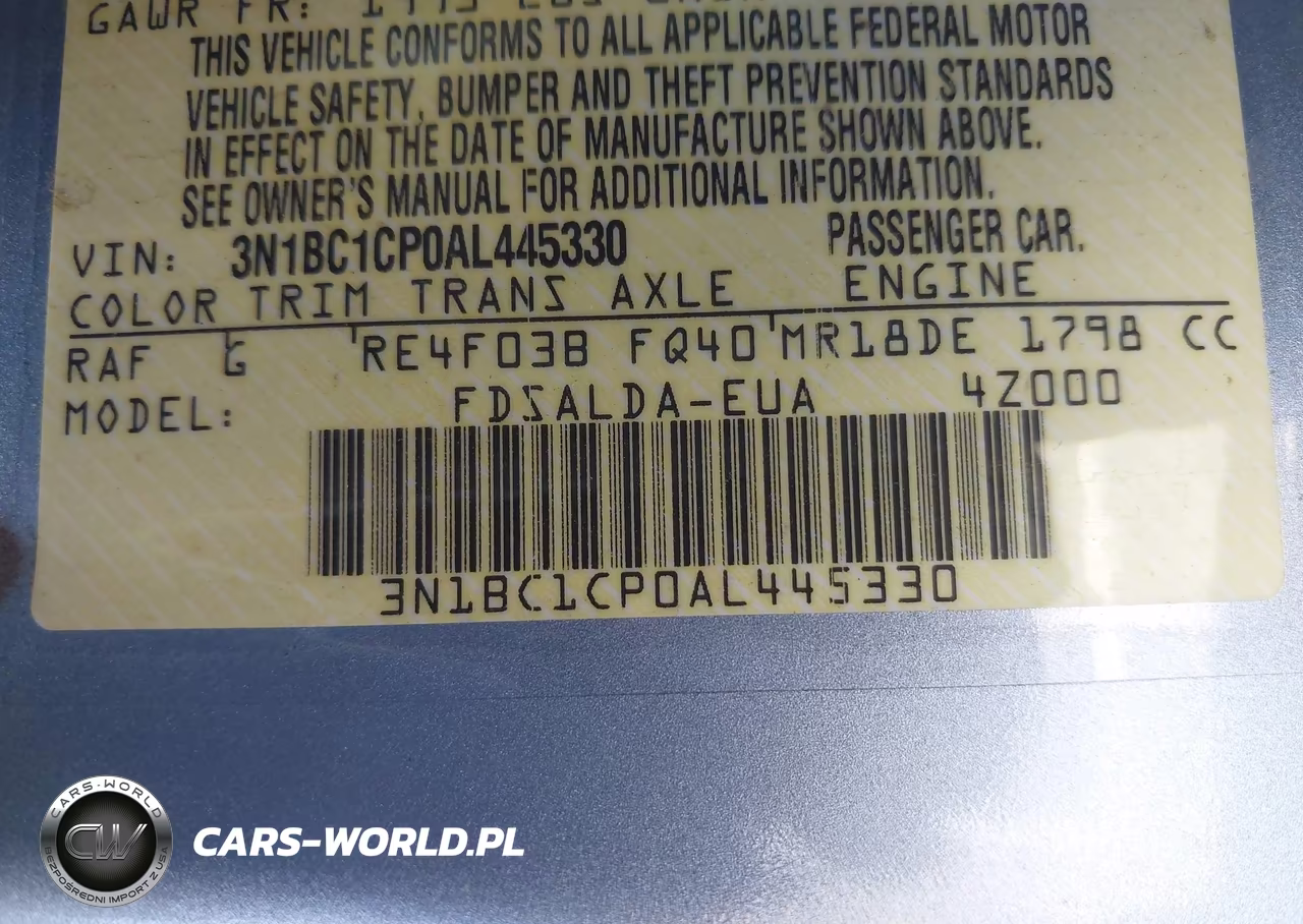 2010 Nissan Versa 1.8S VIN:3N1BC1CP0AL445330 - 9