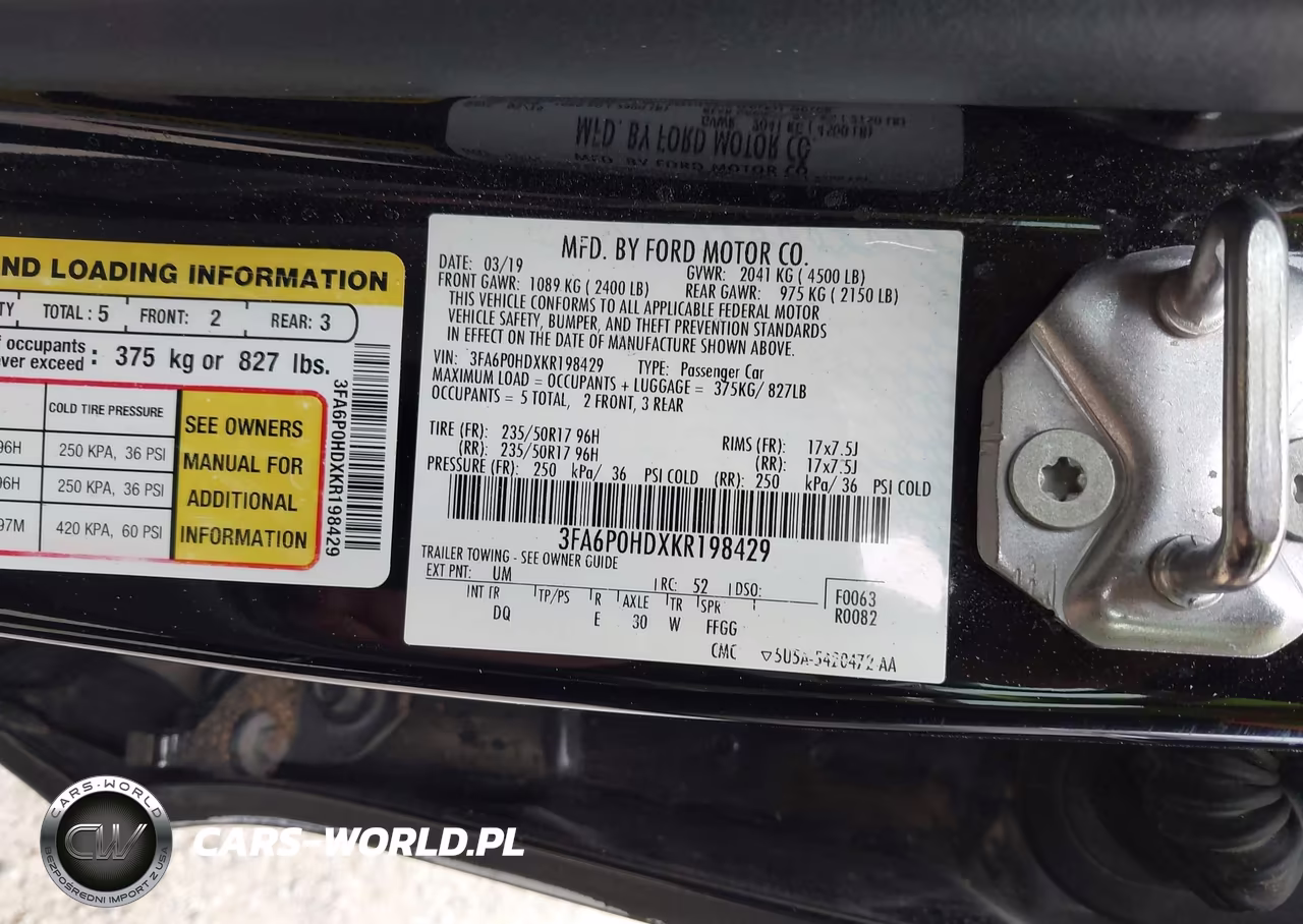 2019 Ford Fusion Se VIN:3FA6P0HDXKR198429 - 9