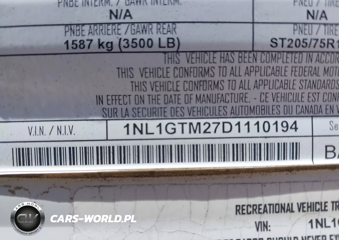 2013 Innsbruck Other VIN:1N11GTM27D1110194 - 9