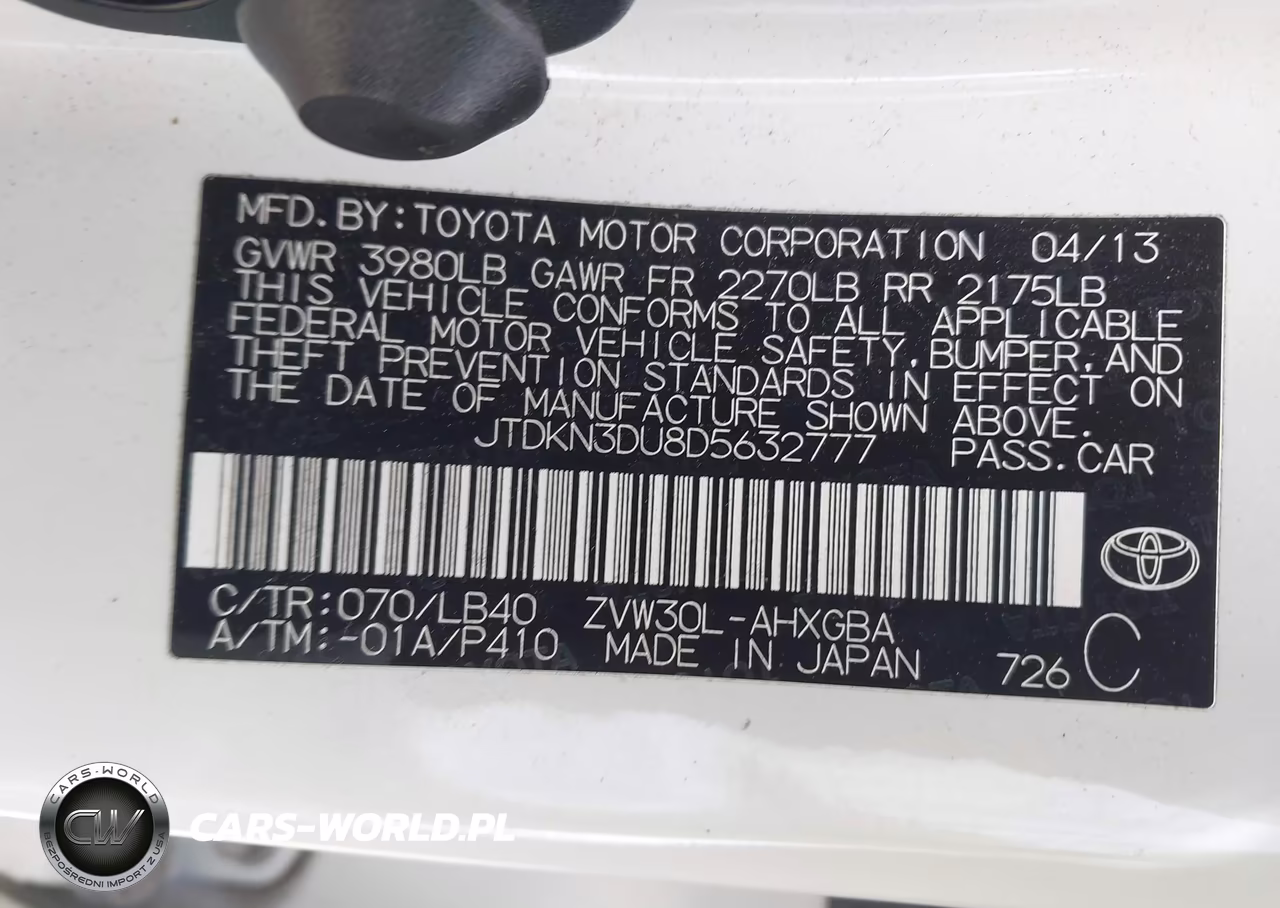 2013 Toyota Prius Four VIN:JTDKN3DU8D5632777 - 9