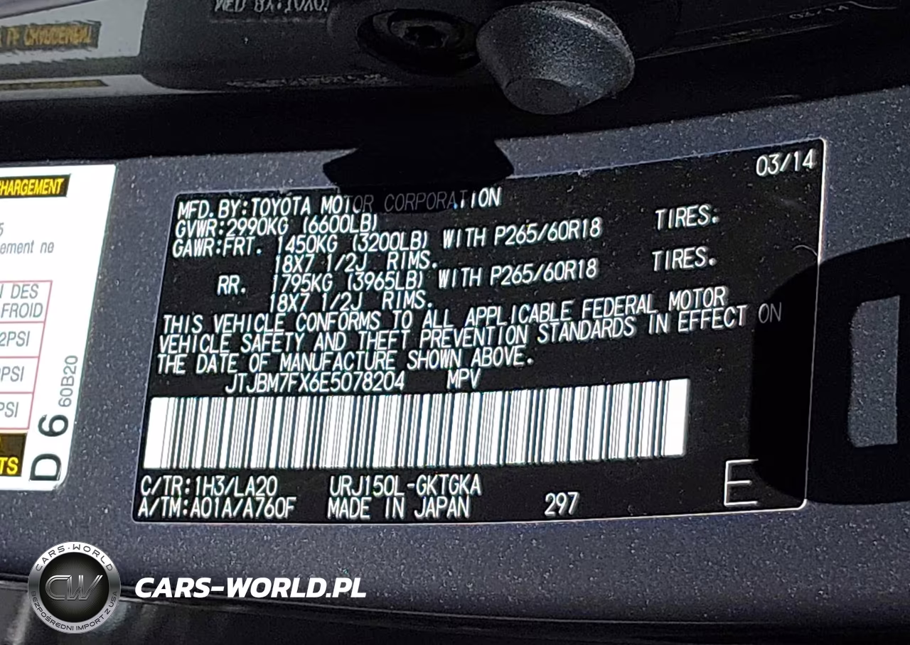 2014 Lexus Gx 460 VIN:JTJBM7FX6E5078204 - 9