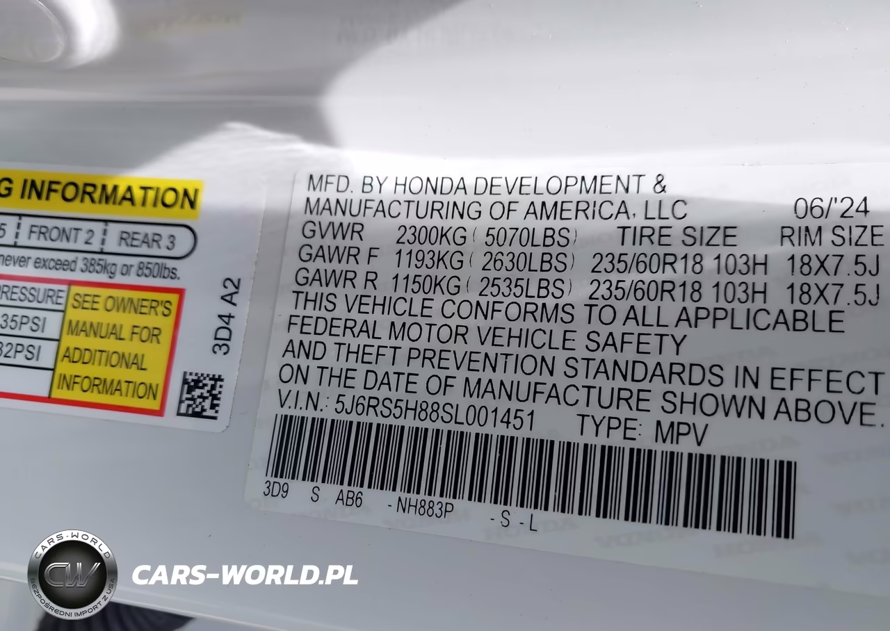 2025 Honda Cr-V Hybrid Sport-L VIN:5J6RS5H88SL001451 - 9