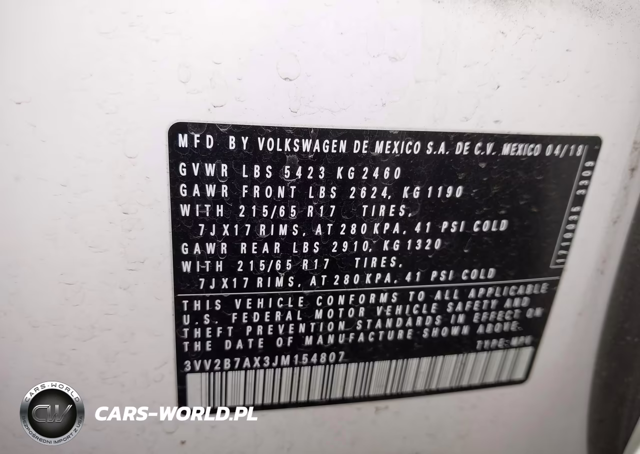 2018 Volkswagen Tiguan 2.0T Se-2.0T Sel VIN:3VV2B7AX3JM154807 - 9