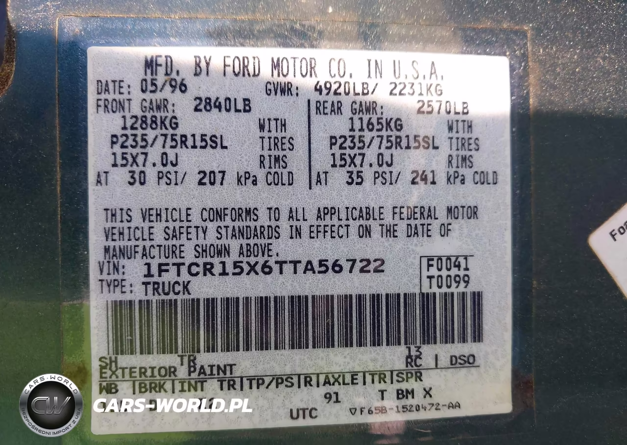 1996 Ford Ranger Super Cab VIN:1FTCR15X6TTA56722 - 9