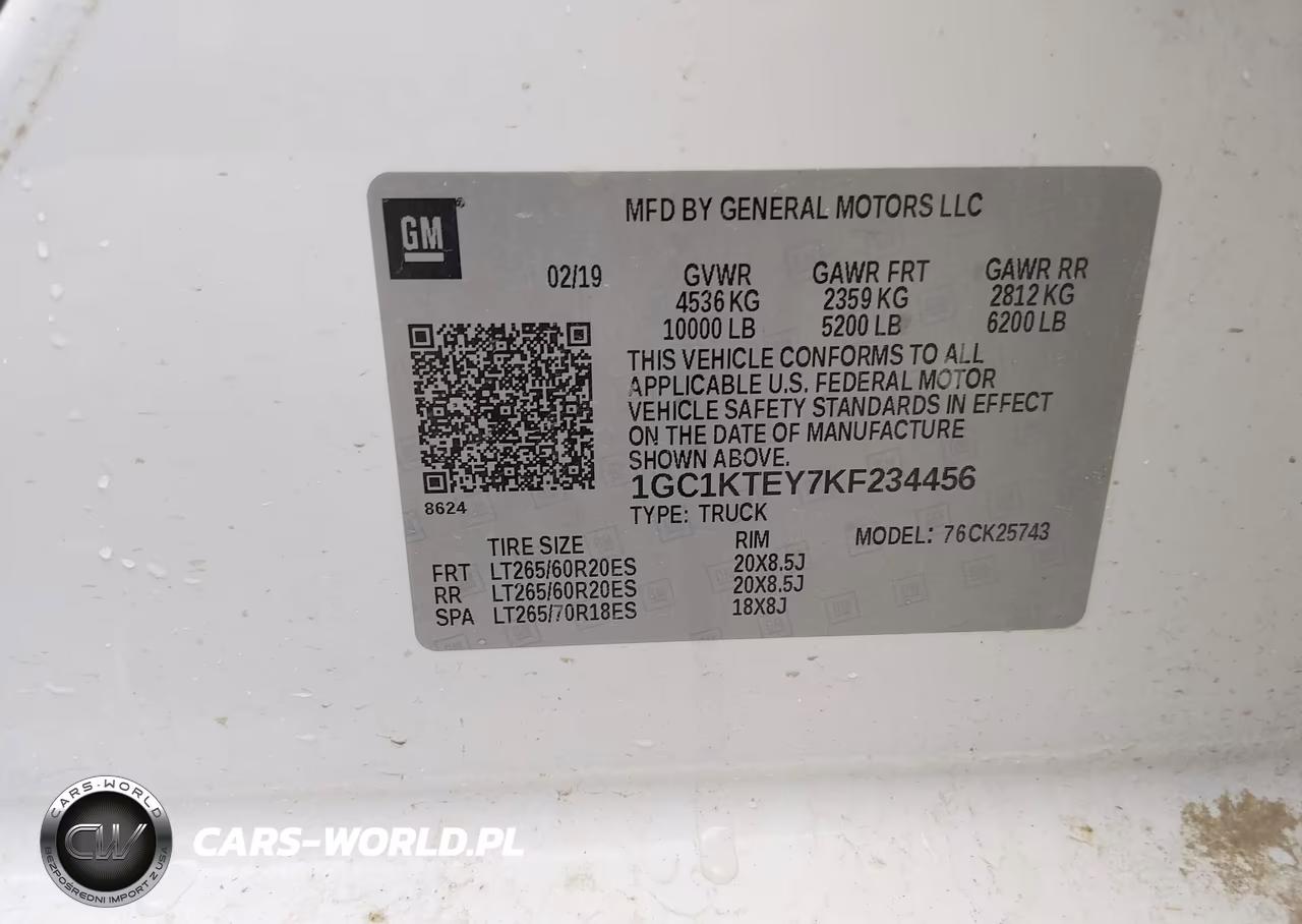 2019 Chevrolet Silverado 2500Hd Ltz VIN:1GC1KTEY7KF234456 - 9