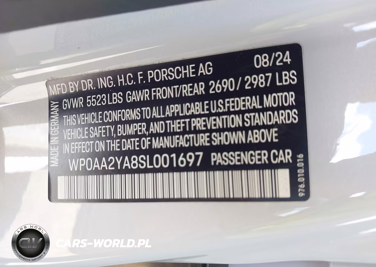 2025 Porsche Panamera 4 VIN:WP0AA2YA8SL001697 - 9