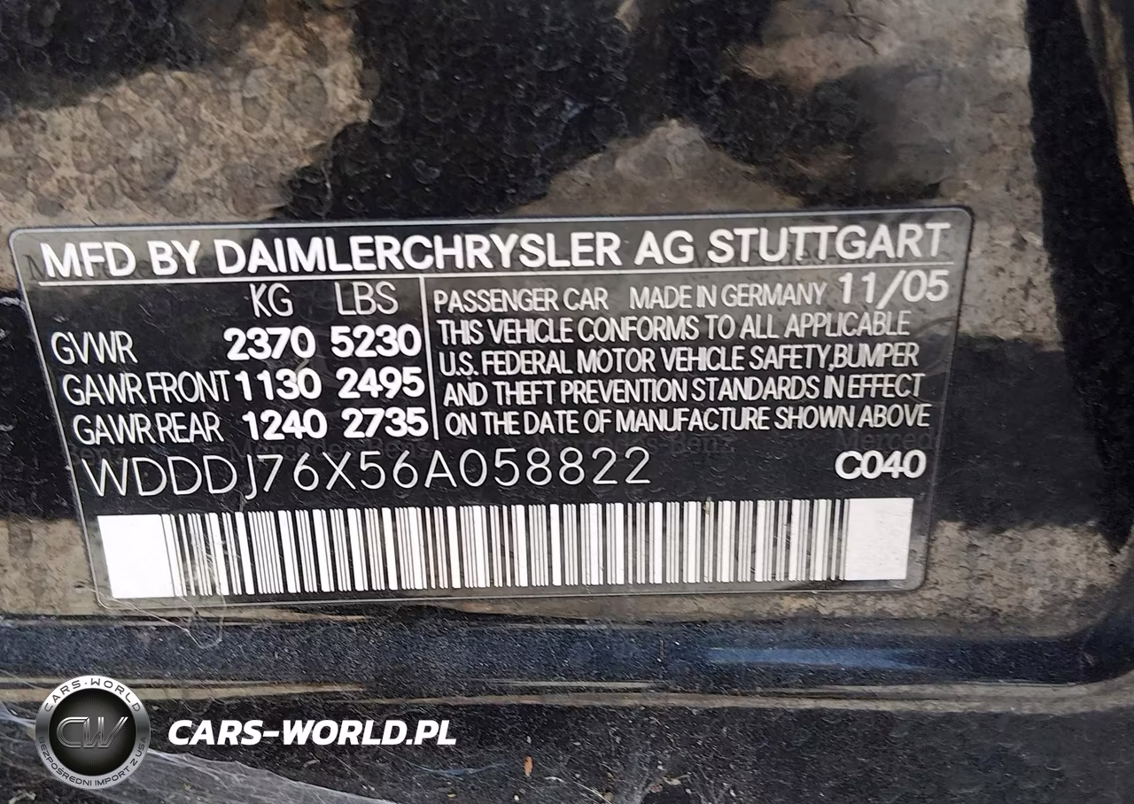 2006 Mercedes-Benz Cls 55 Amg VIN:WDDDJ76X56A058822 - 9