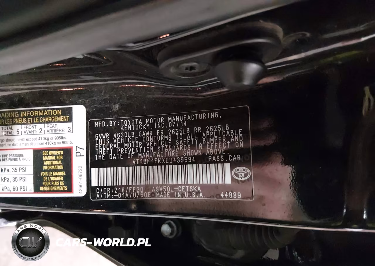 2014 Toyota Camry Se VIN:4T1BF1FKXEU439594 - 9