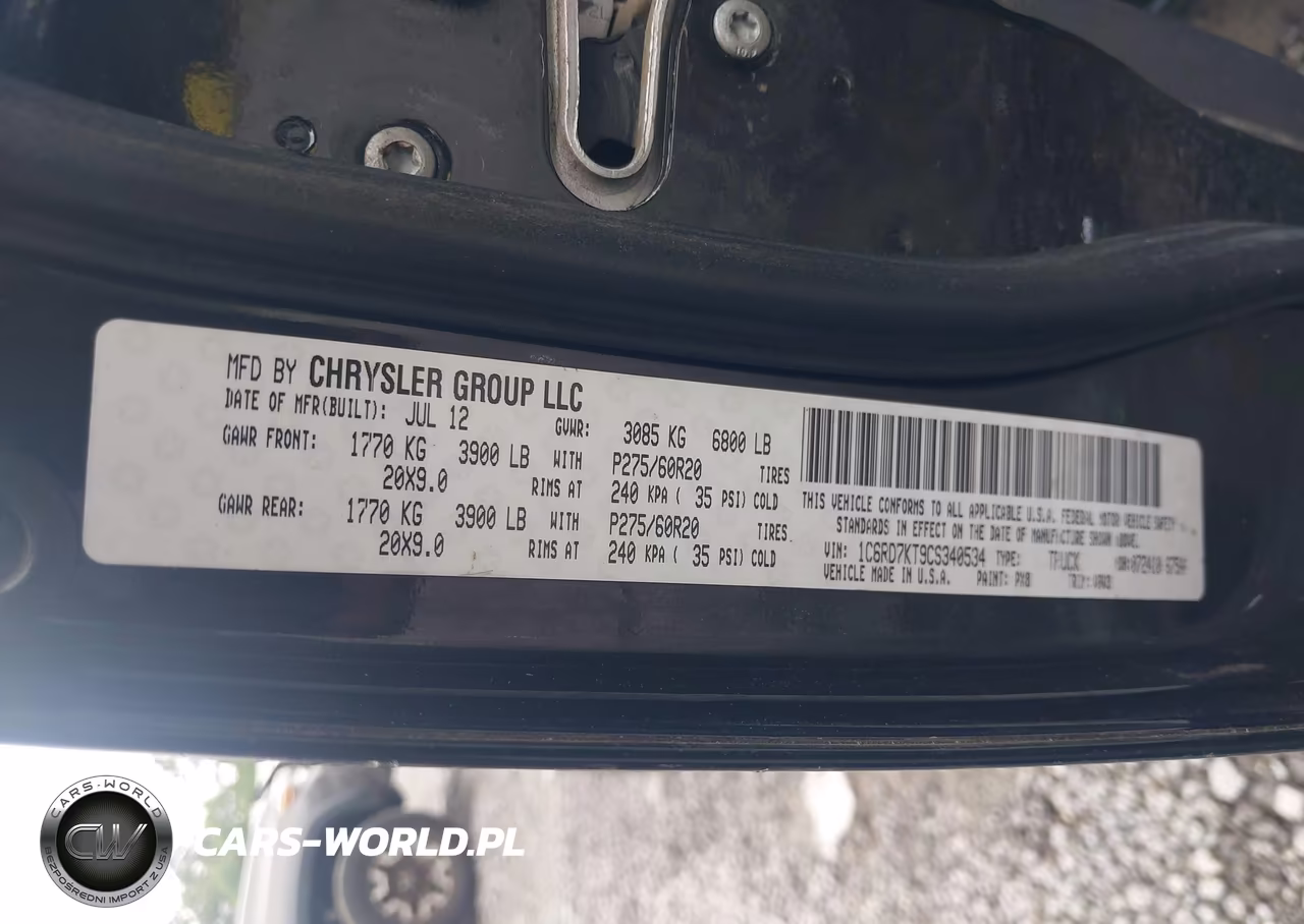 2012 Ram 1500 St VIN:1C6RD7KT9CS340534 - 9