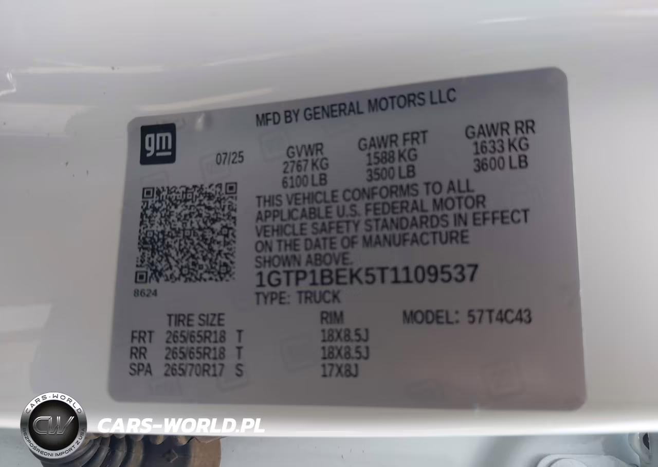 2026 GMC Canyon Elevation, Rwd VIN:1GTP1BEK5T1109537 - 9