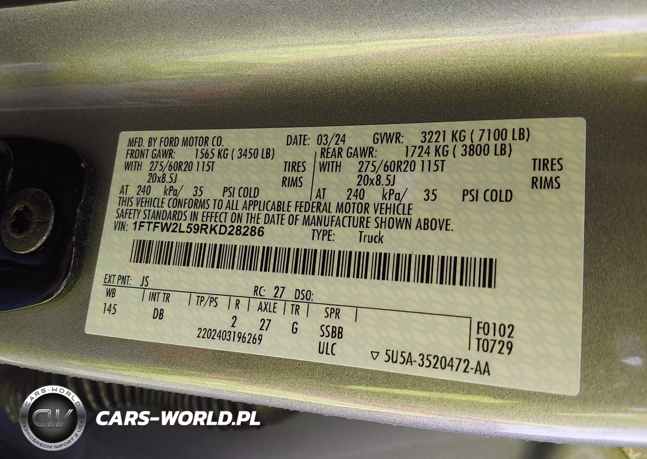 2024 Ford F-150 Stx VIN:1FTFW2L59RKD28286 - 9