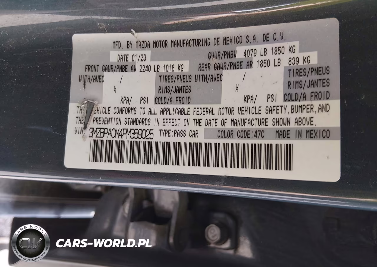 2023 Mazda Mazda3 2.5 S Carbon Edition VIN:3MZBPACM4PM359025 - 9