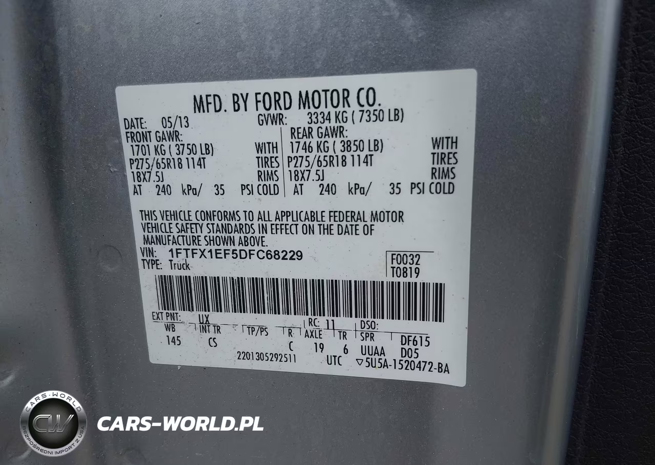 2013 Ford F-150 Stx VIN:1FTFX1EF5DFC68229 - 9